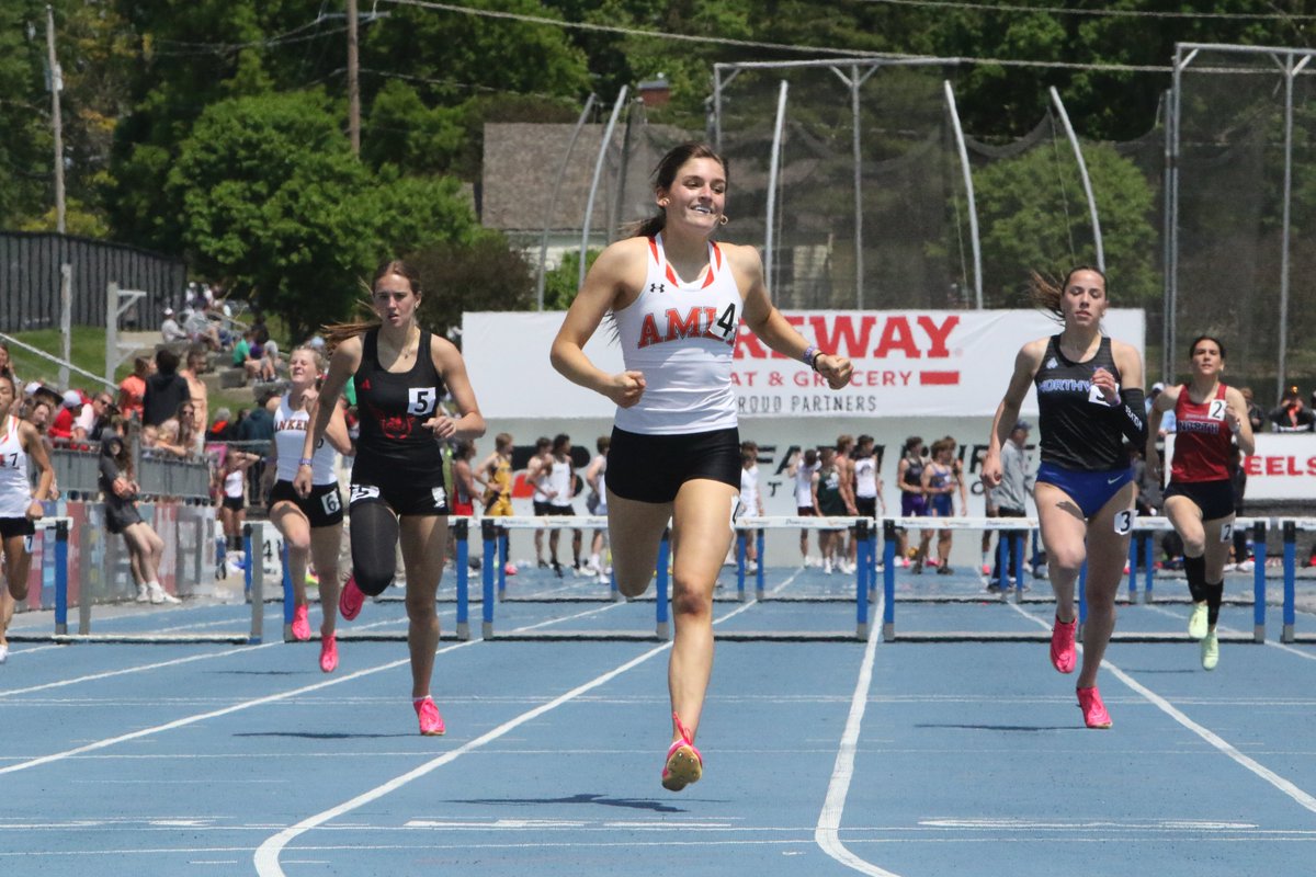 AMESTrack's tweet photo. 2023 State Meet Recap
Girls 400m hurdles
🥇Ali Frandsen 1:01.98
11th. Angelica Attinger 1:07.85

#leavingalegacy https://t.co/n9mHoxj5v4