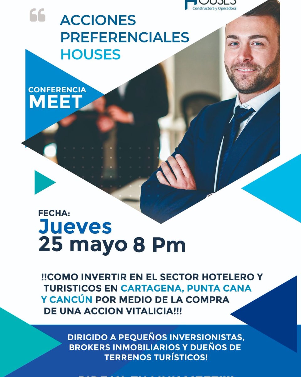 Contactoinm's tweet photo. Los invitamos al webinar de como invertir en el sector hotelero y turistico en Cartagena, Punta Cana y Cancun por medio de la compra de una acción vitalicia.
Jueves 25 de mayo 8 pm

Inscribete aqui
https://t.co/YiCbYiWLoE https://t.co/wJvJa86MLQ