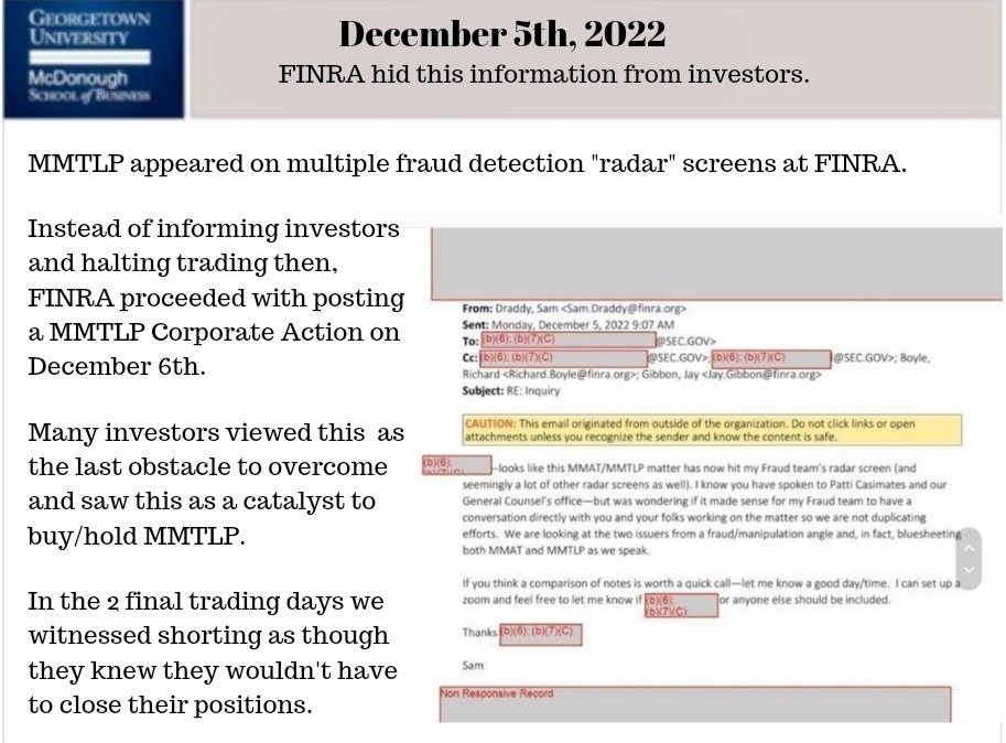 No worries, James Angel @GuFinProf! I've located the missing December 5th slide from your @FINRA Advocacy & Short Seller Appreciation slideshow. #ReleaseTheBlueSheets $MMTLP @FBIWFO @TheJusticeDept @SECGov @The_DTCC @Georgetown