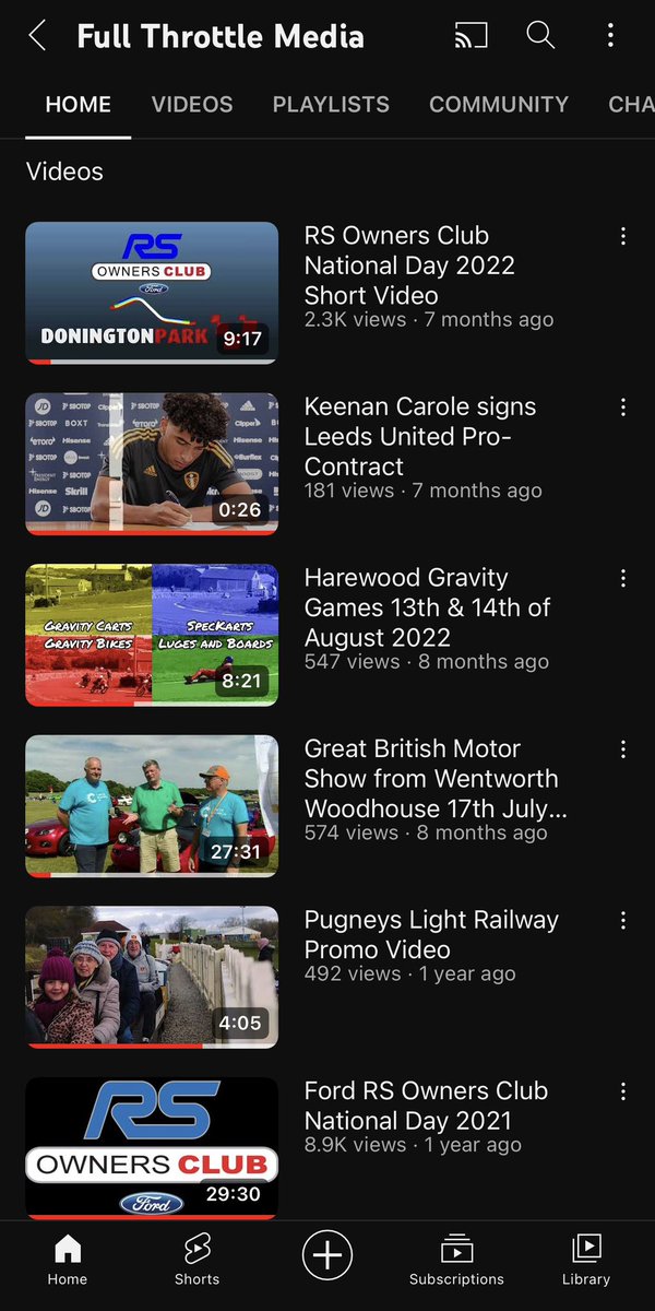 We’ve got some great videos to watch and approaching 1,000 subs. Why not come in and have a look around, but don’t forget to like and subscribe. @fullthrottlemedia23 is the link.