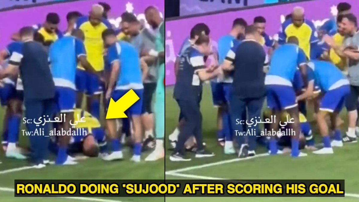 canisfootball's tweet photo. Saudi league turned Ronaldo into a Muslim as he did "SUJOOD"👀♥️
Watch: https://t.co/ocOW7dcWxo
#cristianoronaldo #alnassr
#sujood #thanksallah #sujood
#ronaldo #god #cr7hsnfootball https://t.co/EvjQhF1Fxl