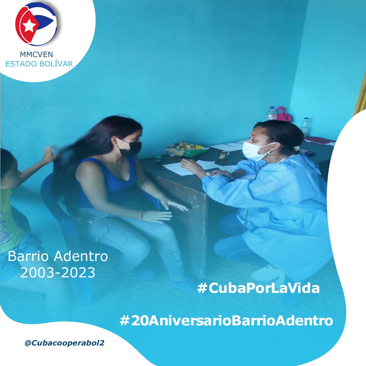 Cubacooperabol2's tweet photo. La Colaboración Cubana en Venezuela defiende el legado de los héroes de la patria. Solidarios y humanistas por principios. #60AñosSalvandoVidas #CubaPorLaVida #CubaCoopera @cubacooperaven @MINSAPCuba @japortalmiranda @AdanVillavicen5 @Cubacooperabol2 @MinSaludVE @MagaGutierrezV https://t.co/KenJ15KIf5