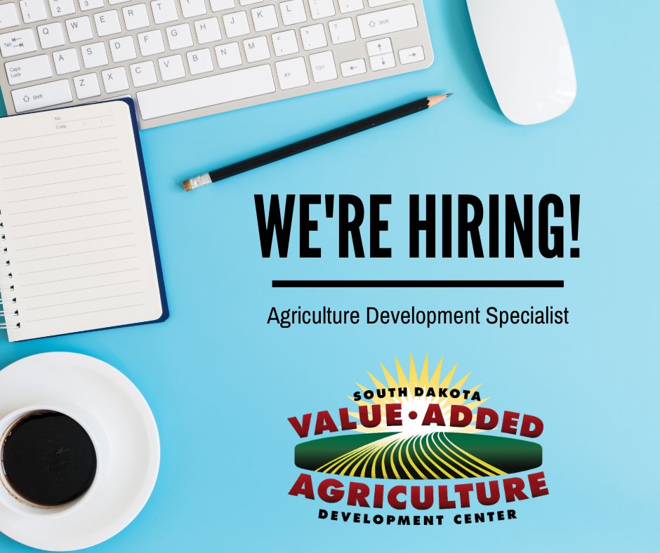 VAADC is hiring an Agriculture Development Specialist! Join our nonprofit team to support farmers, ranchers and specialty growers in developing value added ag opportunities. To apply, search for job number 2158432 at southdakotaworks.org