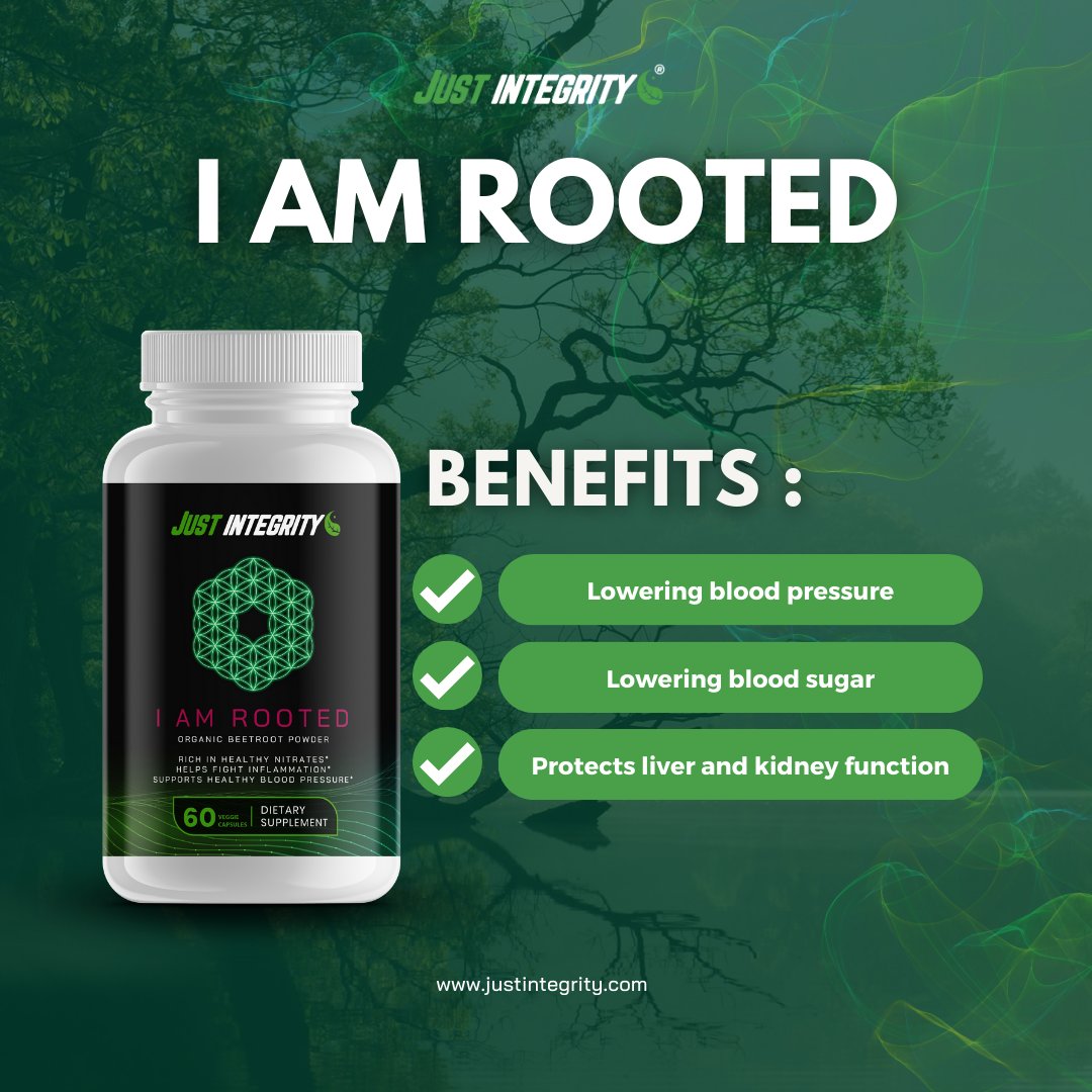 Embrace a healthier lifestyle with I AM ROOTED.🌿✨ Experience the transformative effects of reduced blood pressure, blood sugar, and enhanced protection for your liver and kidneys. #IAMROOTED #loweringbloodpressure #loweringbloodsugar #protects #liver #kidneyfunction #wellness