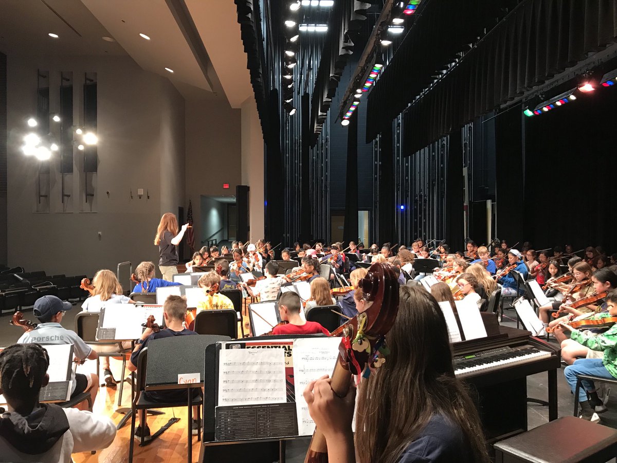 Getting ready for the 4th grade Orchestra concert tonight at 7 pm!