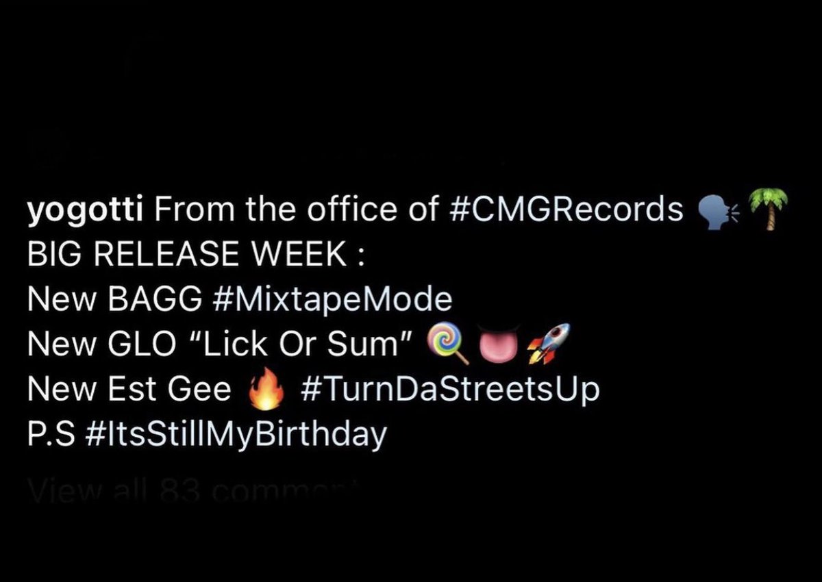 Yo Gotti is claiming this week as CMG week with releases from Moneybagg Yo, Glorilla & EST Gee