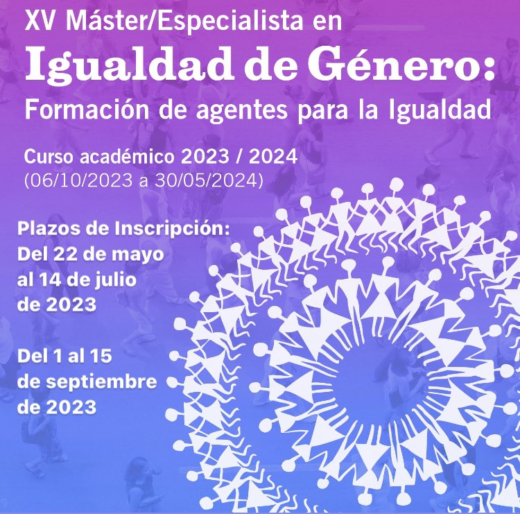 MIgualdadUCLM's tweet photo. https://t.co/MzkMNjTnkl ¡APÚNTATE YA! #master #igualdad #mastergenero #mujeres https://t.co/gkjdARsMv2