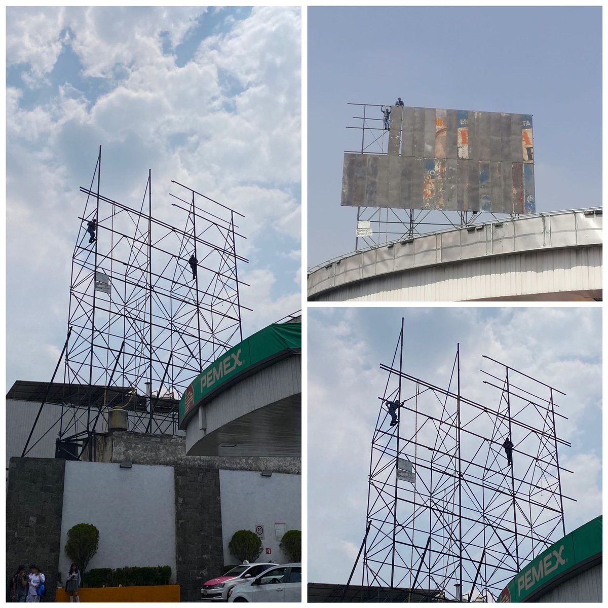 Carlos_UlloaP's tweet photo. Proceso de retiro del medio publicitario instalado en azotea del inmueble ubicado en  México Xochimilco 15, col.  Huipulco alc. Tlalpan.

#LeyDePublicidadExterior

@Claudiashein 
@seduviCDMX https://t.co/OWZIxoBIUs