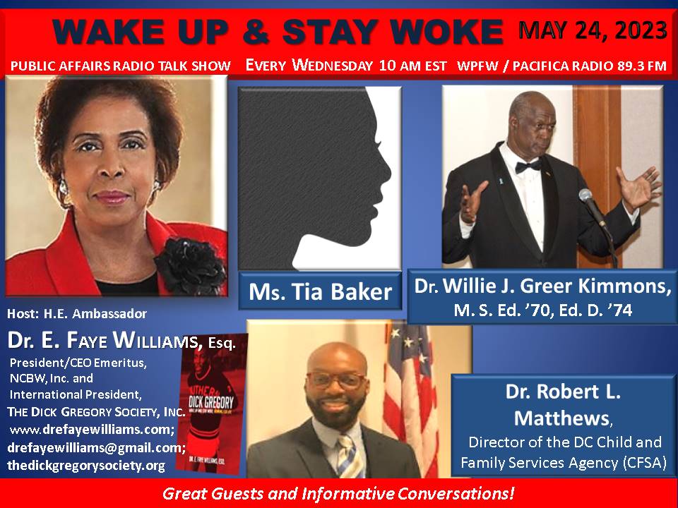 BarnesReba's tweet photo. WAKE UP &amp; STAY WOKE - PUBLIC AFFAIRS TALK SHOW - Every Wednesday 10 AM EST - WPFW / PACIFICA RADIO 89.3 FM - LISTEN ONLINE https://t.co/VStPqsmPY2 --
WPFW Membership Drive! 
To donate: 202-588-9739 or use CashApp by using $WPFW. That’s May 7 - May 28 - Dr. E. Faye Williams, Esq. https://t.co/y4O1e8Sdet