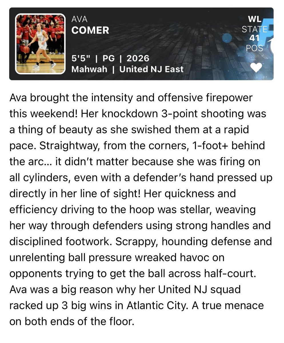 Thank you <a href="/EJayArrow/">E J 🏀</a> and <a href="/PGHNewJersey/">Prep Girls Hoops New Jersey</a> <a href="/PrepGirlsHoops/">Prep Girls Hoops 🏀</a> !  <a href="/DanaWhite54/">Dana White</a> <a href="/DevaneyCoach/">Pat Devaney</a> <a href="/PeteVincent6/">Pete Vincent</a> <a href="/NNJGirlsHoops/">North Jersey Girls Hoops</a> <a href="/NJScom/">NorthJerseySports</a> <a href="/NJLadiesHoops/">NJ Ladies Hoops</a> <a href="/unitedNJaau/">United NJ AAU</a>