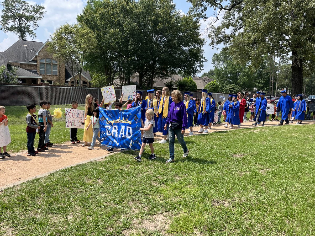 We loved celebrating and hosting our Class of 2023 Seniors who attended <a href="/CyFairYeager/">Yeager Elementary</a> with a Senior Walk and our graduating 5th graders followed in the parade as well! 🐝💛