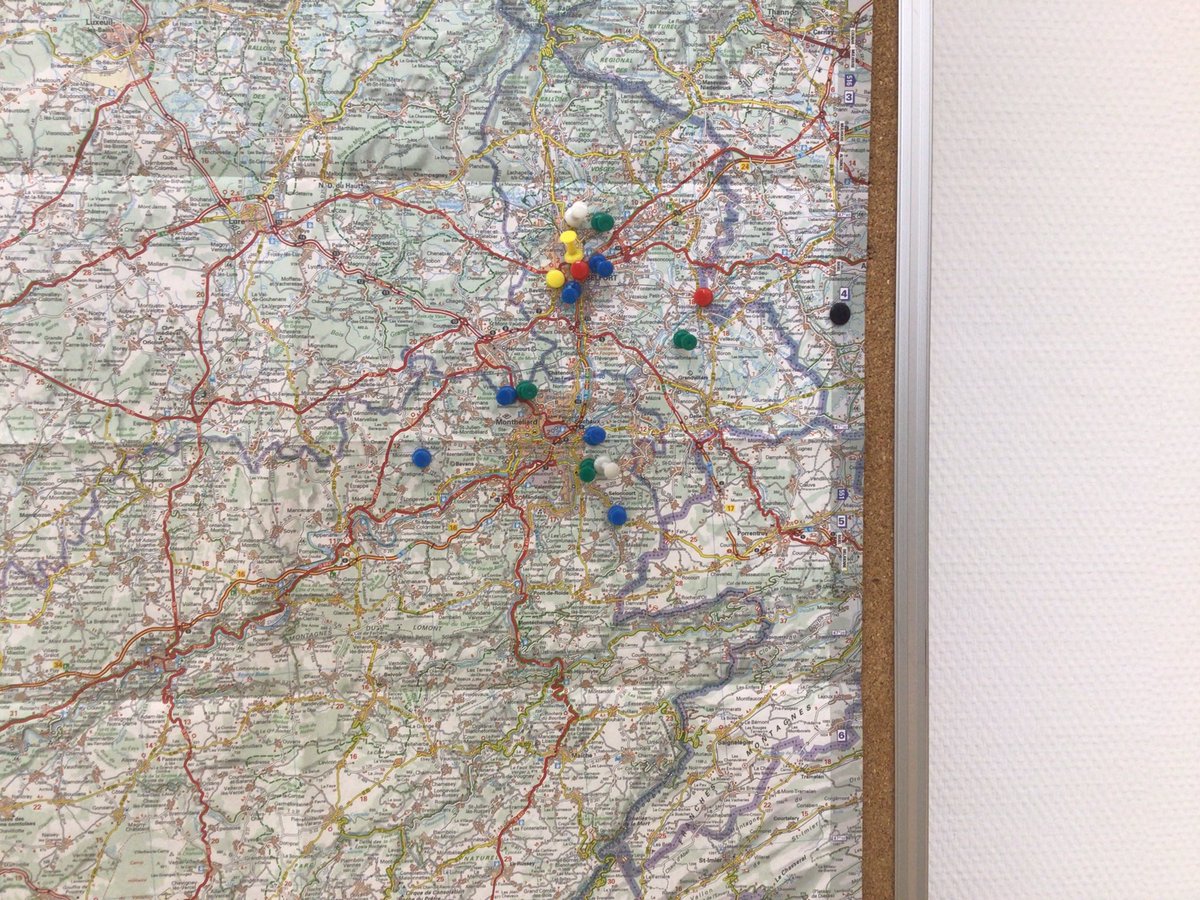 Une cartographie « à l’ancienne » d’une partie des projets accompagnés par le PARDIE de l’<a href="/acbesancon/">Académie de Besançon</a>.