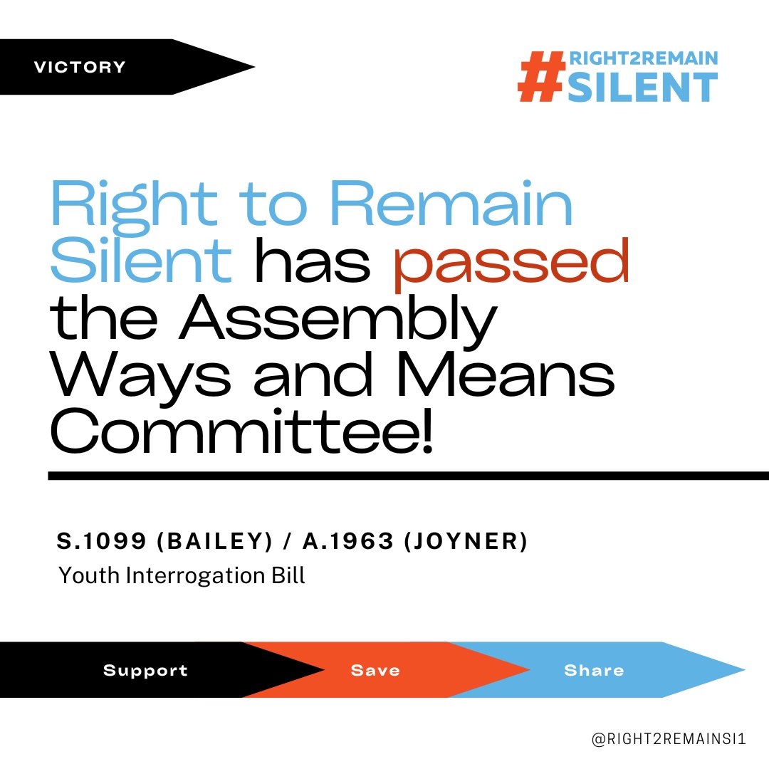 Right2RemainSi1's tweet photo. 🚨#Right2RemainSilent has passed the Assembly Ways and Means Committee! Next up, Rules! Let's get this done!!! https://t.co/KJjS2QLB0v