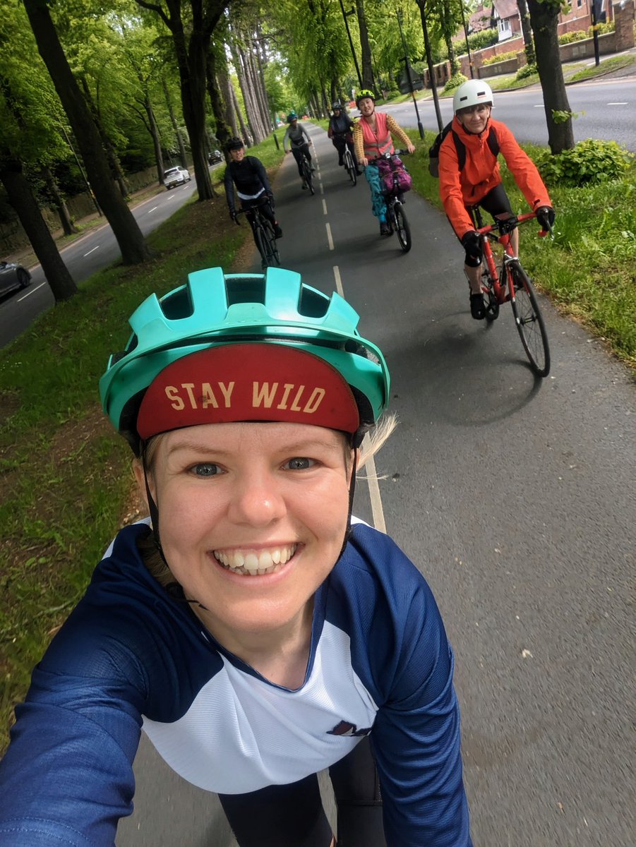 MyBikeAdventure's tweet image. Fab ladies ride via @A38Cycleway, Harborne Walkway and  @SustransWMids portrait bench 🚲🤗 

#SmilesForMiles #Cycling #Birmingham #GirlSquad