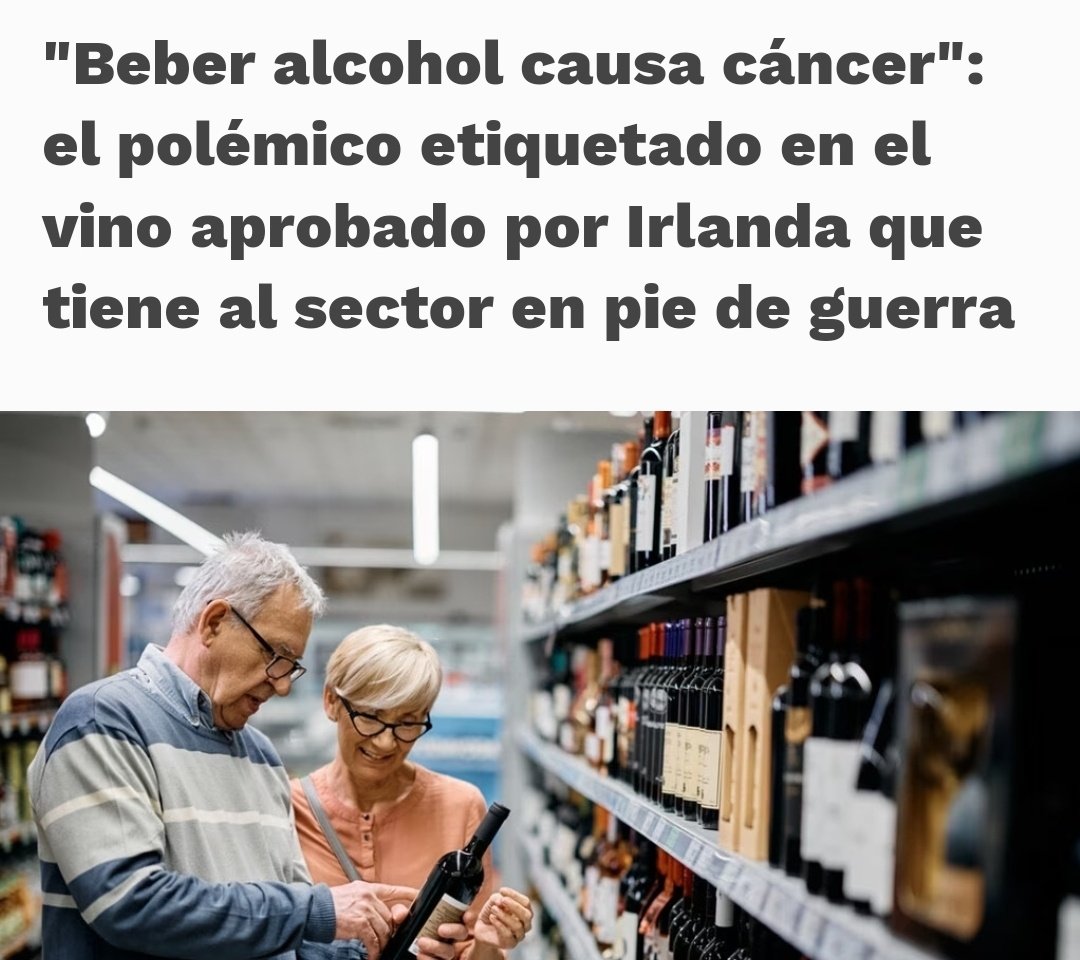 gominolasdpetro's tweet photo. Irlanda ha decidido incluir en la etiqueta de las bebidas alcohólicas advertencias sobre sus efectos negativos en la salud.
Es el primer país del mundo que lo hace. >>
https://t.co/xuzC004B5I https://t.co/xdsoAhSSCp