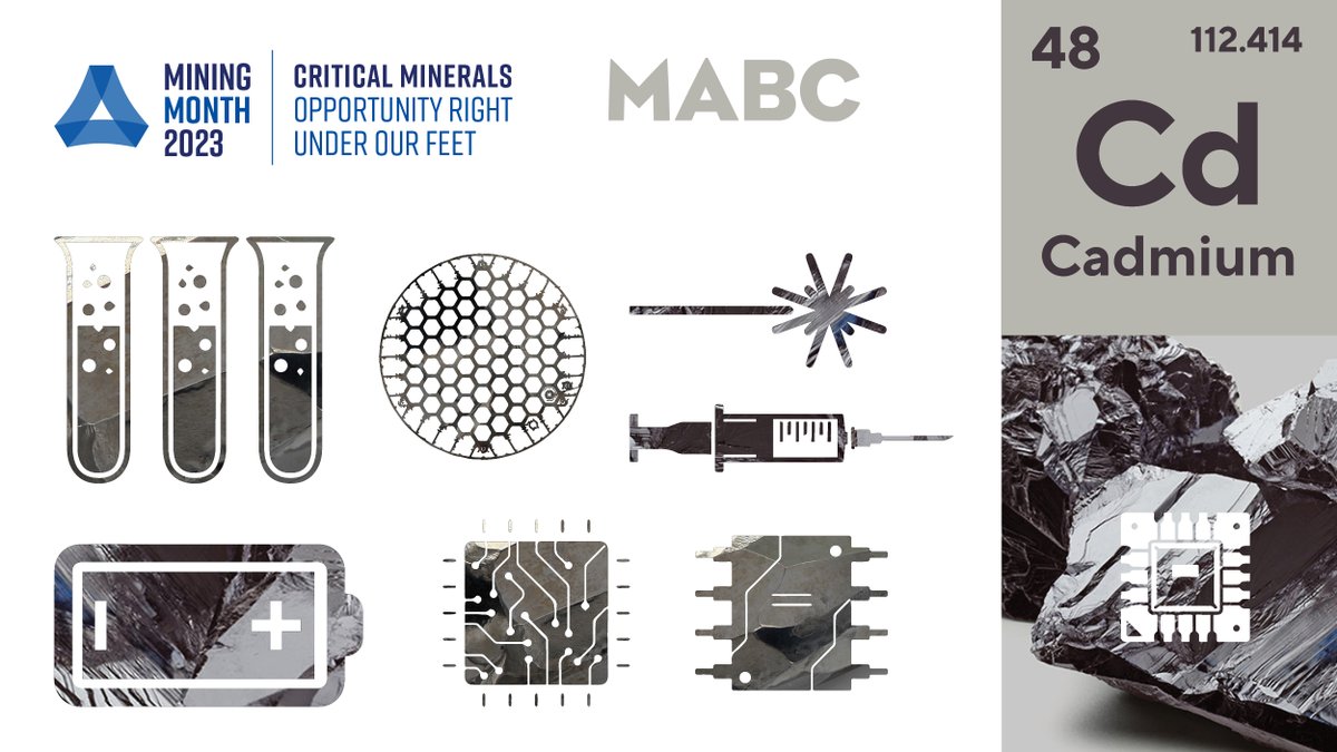 Cadmium is a valuable #CriticalMineral used in the development of lightweight, high-charge nickel-cadmium batteries, as a heat-absorbent material in nuclear reactor control rods, and in electroplating. 

It is only produced as a by-product from smelting and refining zinc.… https://t.co/jzmN74b4dg https://t.co/JMRTi4m4V4