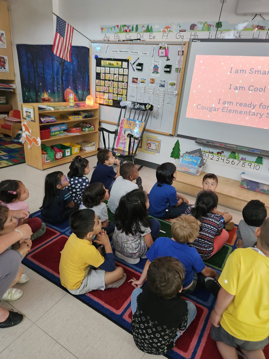 Our final lesson with Mr. Coston on transitioning  to Kindergarten! <a href="/CESMiniCougars/">Cougar Elementary</a> #CONNECT
