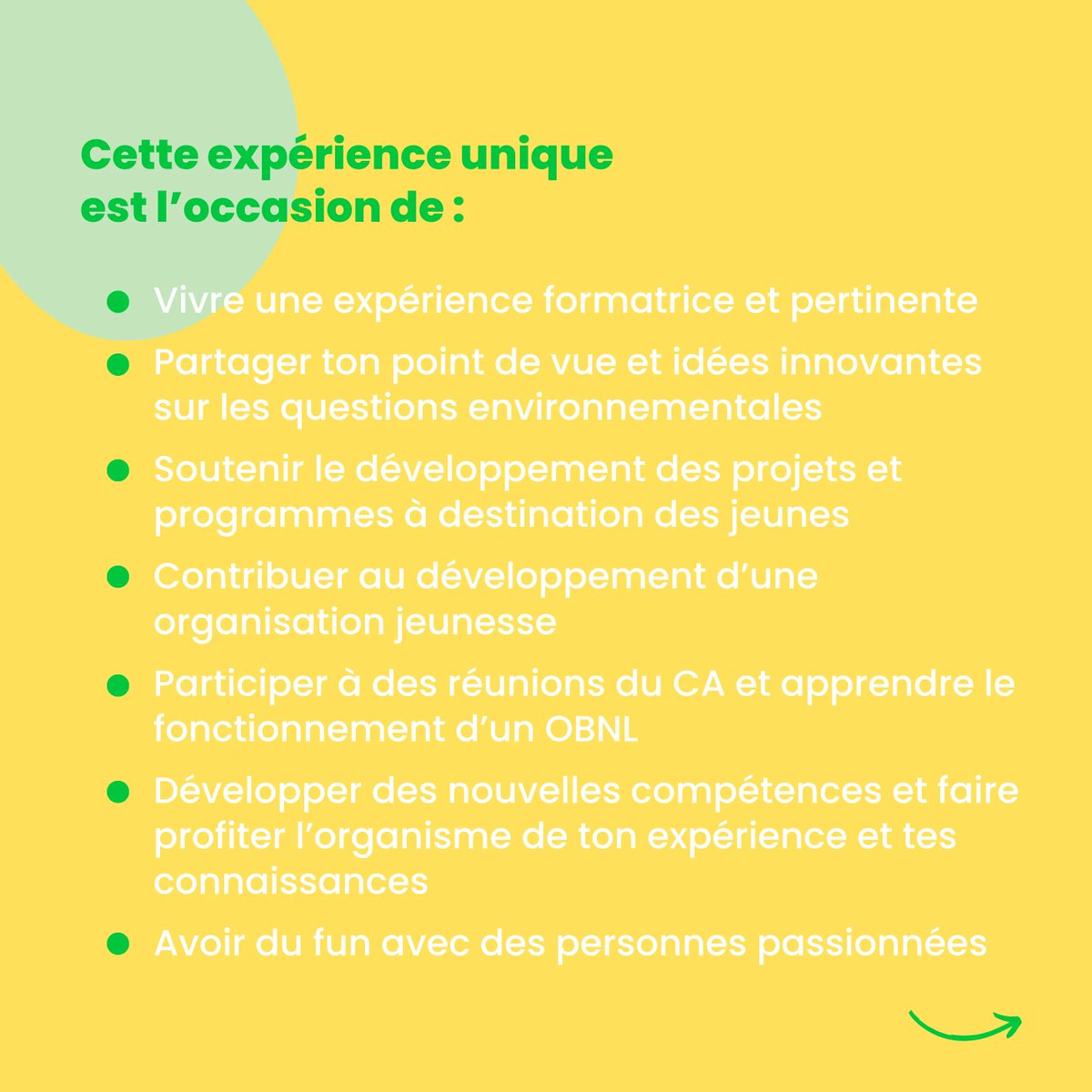 📢 Tu as envie de t'impliquer dans un organisme jeunesse environnemental ? Nous avons 3 postes #jeunesse d'ouvert pour siéger sur notre #CA🤩! Plus d'info / envoyer sa candidature👉 bit.ly/CA-Environneme…