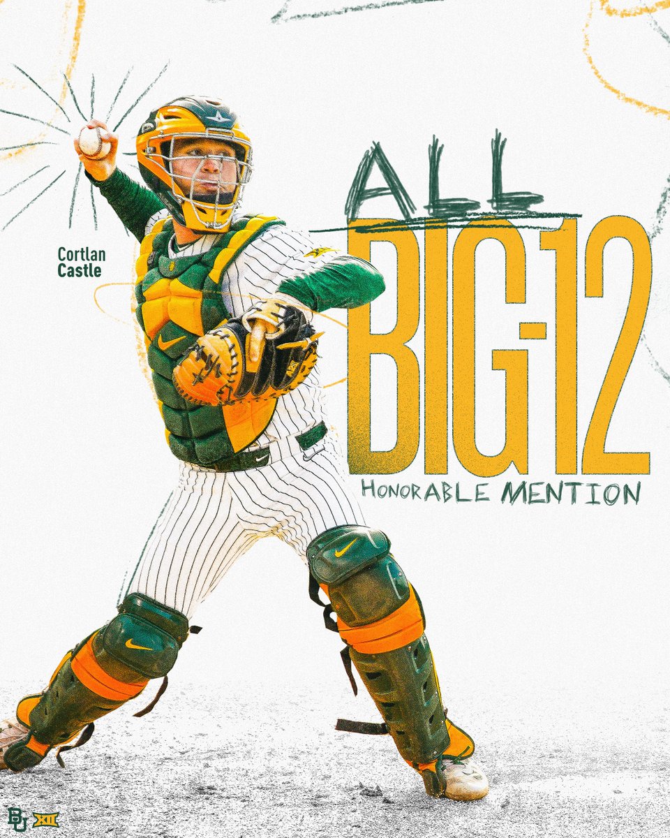 𝙆𝙞𝙣𝙜 𝙤𝙛 𝙩𝙝𝙚 𝘾𝙖𝙨𝙩𝙡𝙚 🏰

@CastleCort has been voted an All-#Big12BSB honorable mention!

🔗: baylorbea.rs/421XtIO

#SicEm 🐻⚾️ | #Together