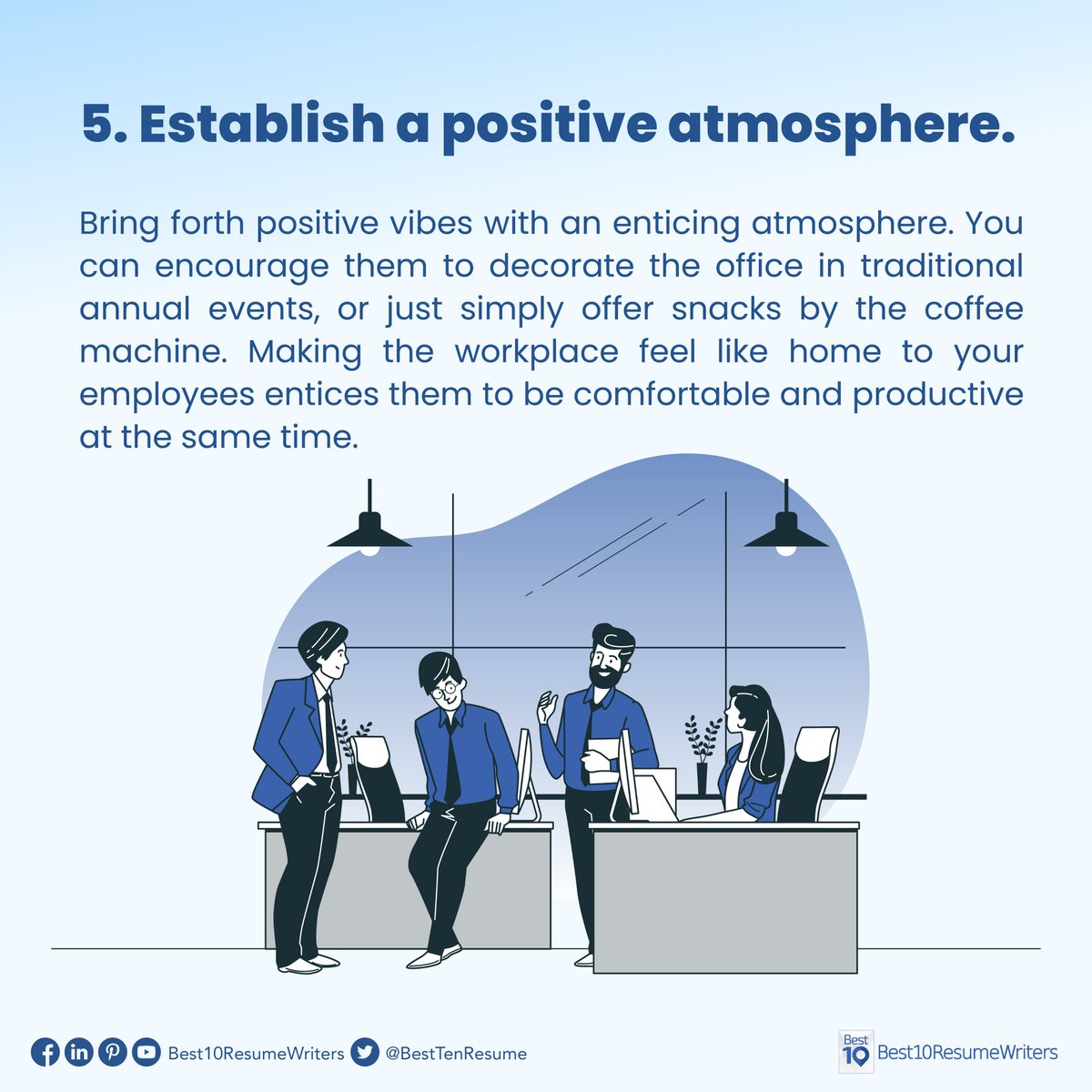Happy employees, thriving business! 🌟

Discover the key to creating a #PositiveWorkEnvironment that keeps your team happy, motivated, and fulfilled. 🤝🎉 Don't miss out on unlocking the secrets to long-term success and increased productivity. 💪 (2/2)

#EmployeeHappiness