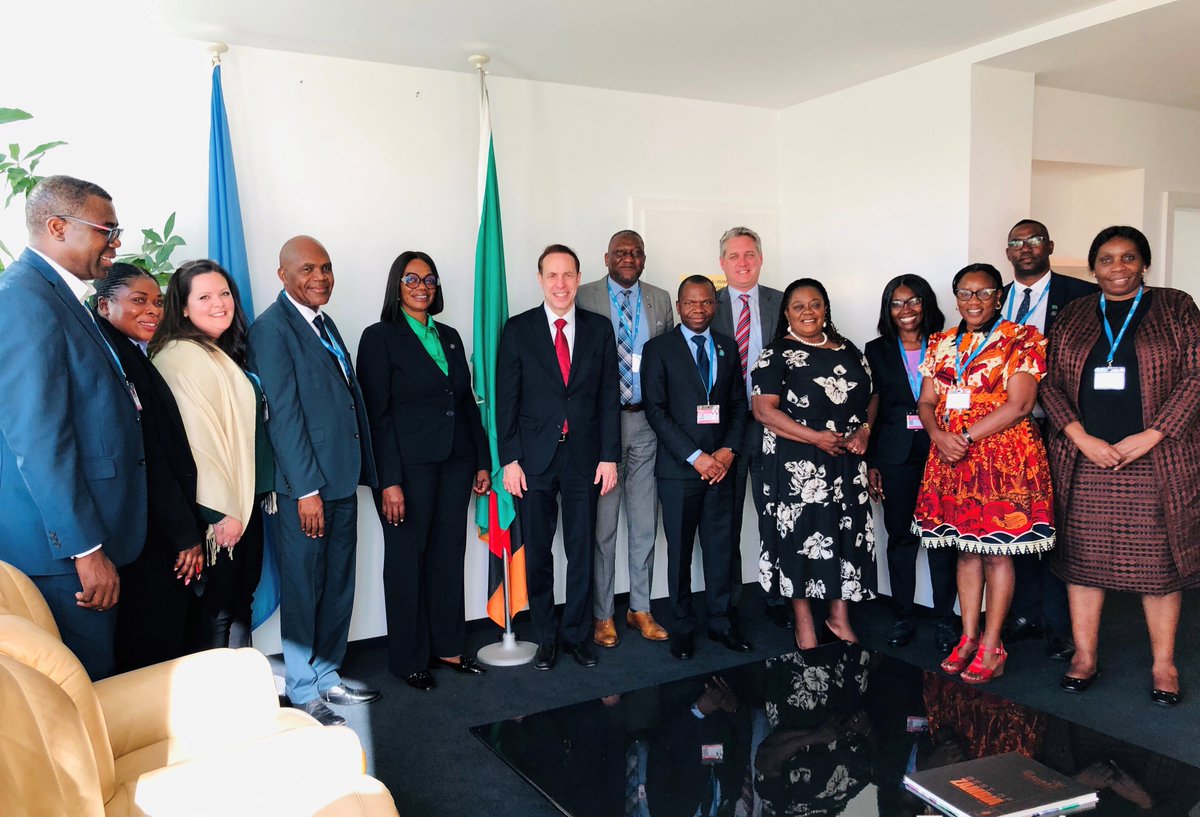 Yesterday, CDC staff met with colleagues from @mohzambia during the 76th World Health Assembly in Geneva. Listen to their valuable discussion around HIV, cervical cancer, vaccine-preventable diseases, laboratory work, global health security, & more here: bit.ly/3Mwcg8H