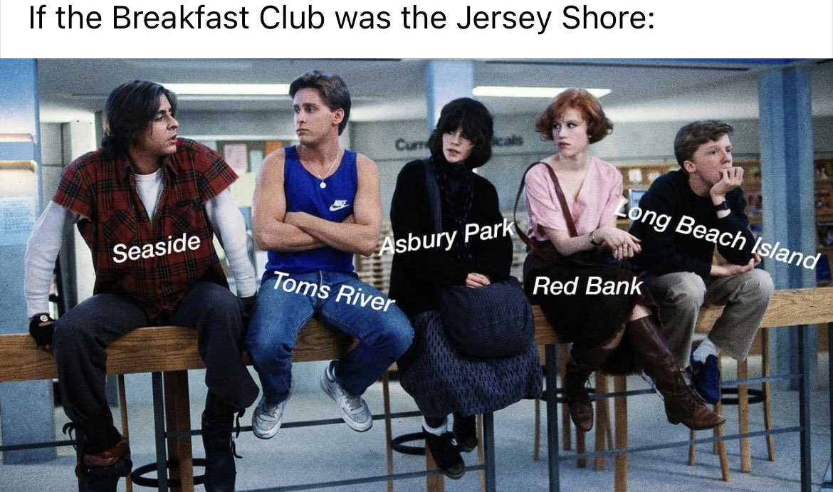 I mean this is pretty damn accurate! Especially for Red Bank 😂😂 #NJ #jerseyshore #shoretowns