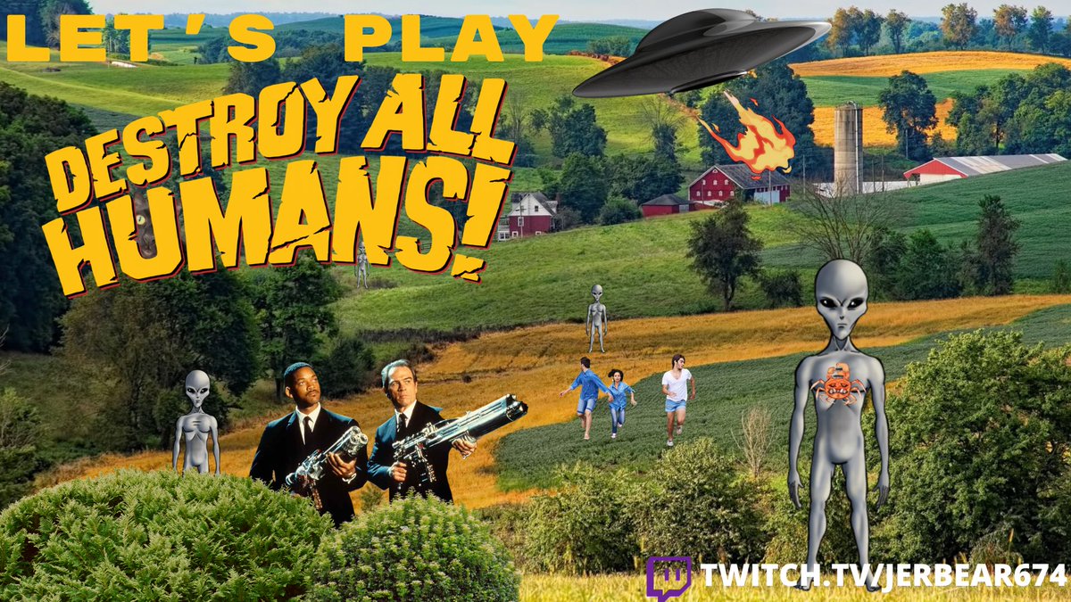 I’m jumping back into Destroy All Humans tonight! Time to bust out more loose knowledge on McCarthyism and xenophobia! I’ll be starting at 7 PM PST!

#Vtubers #Crabtuber #aliens