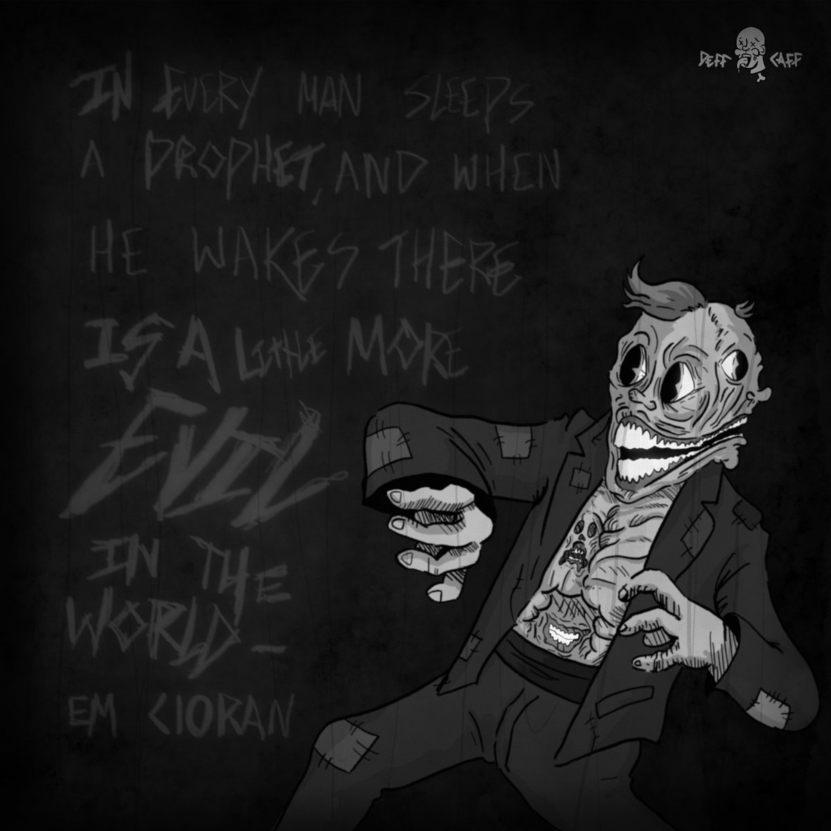 CaffDeath's tweet photo. Inspired by my fav sad boy emil cioran https://t.co/dsCf0b03kl
