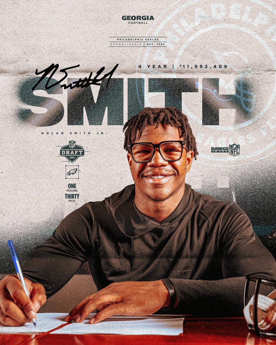 Making it official 🖋️

4 year | $11.99 million

#GoDawgs  | <a href="/SmithNoland2/">Nolan Smith II</a>