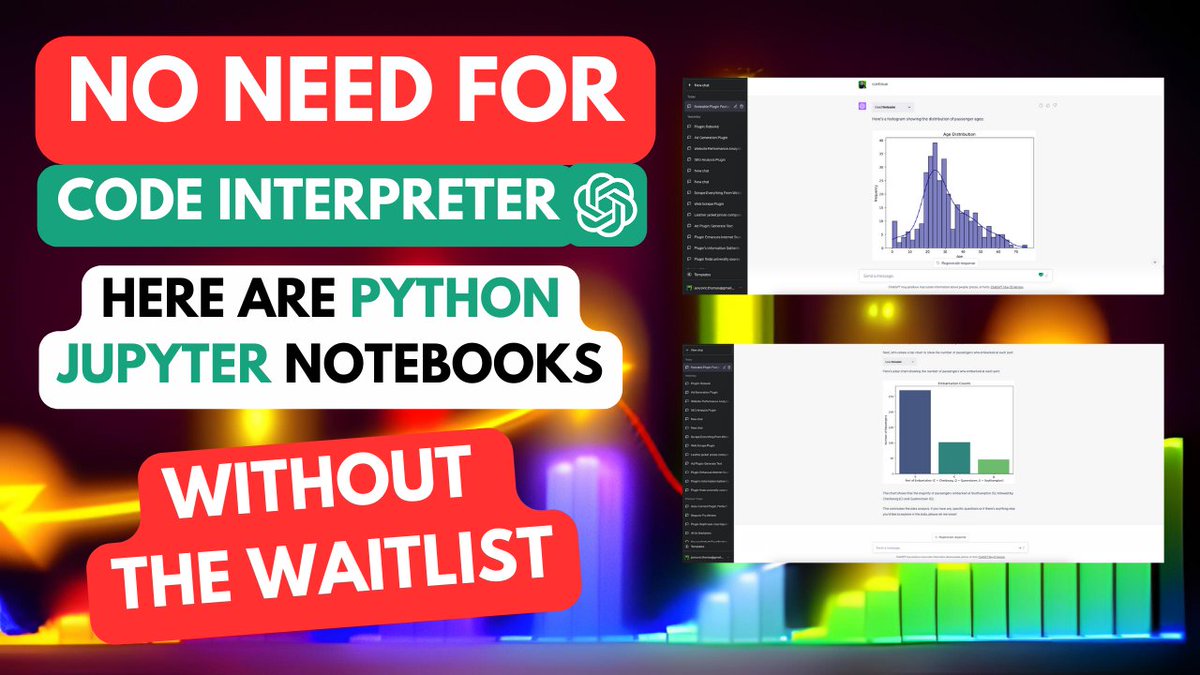 itsaithomas's tweet photo. 🎥 The most requested video. How to get access to @OpenAI #ChatGPT code interpreter immediately without waiting or signing up on the waitlist. There is an alternative to how you can analyze datasets in minutes. Hope it helps. Cheers. 👌🏻
Link: https://t.co/AXCC9VuOuQ https://t.co/dTIbtxukfR