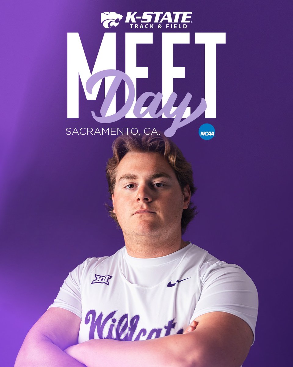 KStateTFXC's tweet photo. Kicking off the NCAA West Preliminary! 🤩

⏰ 12 p.m. CT
🏟️ Hornet Stadium
📍 Sacramento, Calif.
📊 https://t.co/iSXpv37f6c
💻 https://t.co/LZ6cwgmPAv (ESPN+)

#KStateTF x #NCAATF https://t.co/p8CpnUcKNb