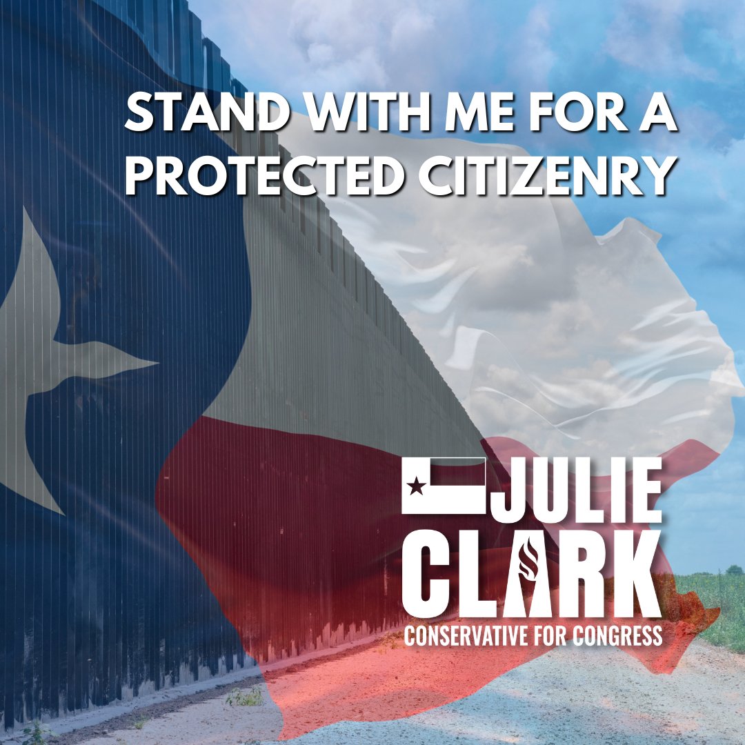 JulieClarkTX's tweet image. We have a weaker nation with Tony Gonzales. I took a stand and wrote the censure against him. I'm taking a stand by running to unseat him. I have pledged to fight for a #SecureBorder. Take the pledge to fight this fight alongside me. bit.ly/3OB7HfX