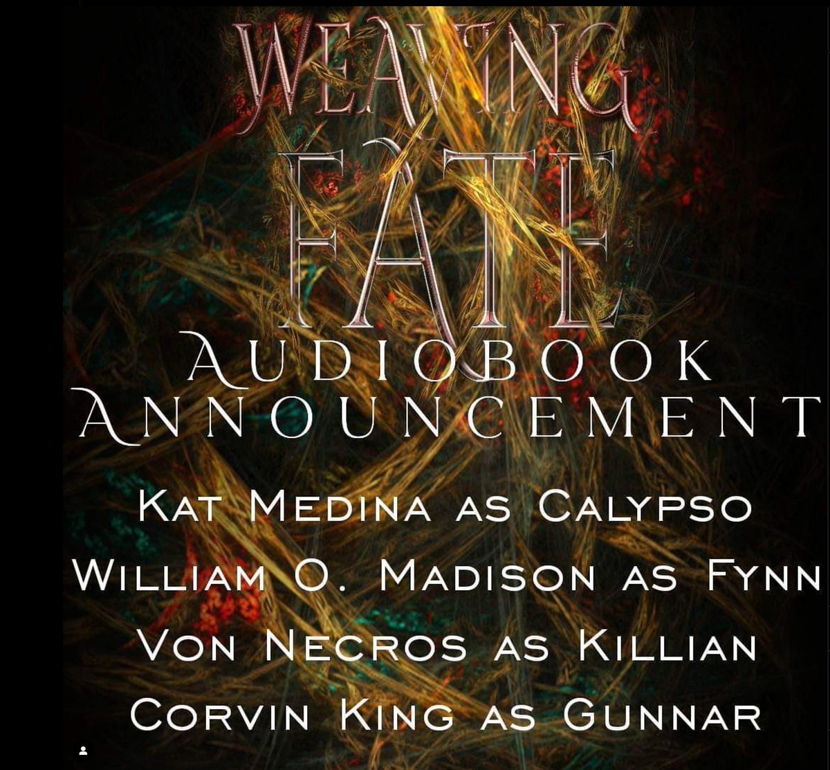 I apparently didn't post this here!

I'm so excited about this line up for Weaving Fate! 

You can preorder the book on Amazon now!