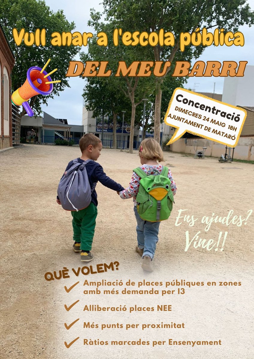 natfram's tweet photo. #educaciomataro #escolapublica #Mataró 
@Capgros @EducacioMataro @educaciocat https://t.co/xnd9A6dl5D