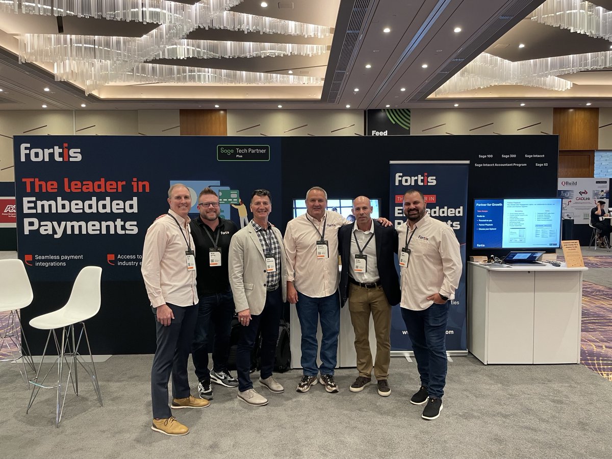 FortisPay's tweet image. #TeamFortis is at Sage Partner Summit, and we can't wait to meet you! Visit booth #417 to see why Fortis is now recognized as a Sage Recommended Solution and how we can help you navigate the payments world. #Sage #SageLV23 #EmbeddedPayments #PaymentSolutions