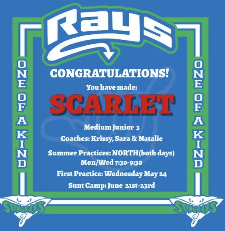 Can’t wait to meet our 32 new Scarlet Rays tomorrow! Ohhhh…. This is going to be an epic year! 🌡️ #catchthefever #scarletfever #raysthestandard