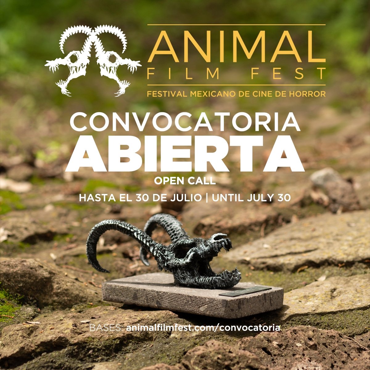 #ANIMALFilmFest
📼 Registra tu cortometraje
📄 Bases animalfilmfest.com/convocatoria/
🗓 Cierre de convocatoria 30 de julio

<a href="/FilmFreeway/">FilmFreeway</a>
filmfreeway.com/ANIMALFilmFest
<a href="/festhome/">Festhome.com</a> 
festhome.com/festival/anima…
Movibeta
festival.movibeta.com/festivals/1378

#AFF4 #AFF #IMCINE #Fantlatam #CineDeGéneroLatinoamericano
