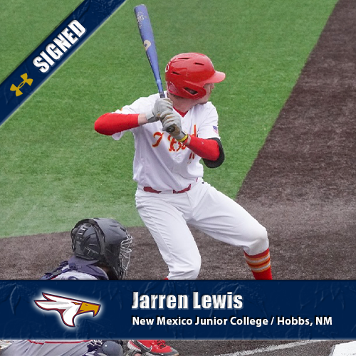 TAMUT_Athletics's tweet photo. ✍️ ANOTHER ONE! 
Welcome, Jarren Lewis, a junior catcher from Hobbs, NM and transfer from New Mexico JC. Welcome to the Eagle Family!! | #GoEagles https://t.co/fEF7ZfmqeY