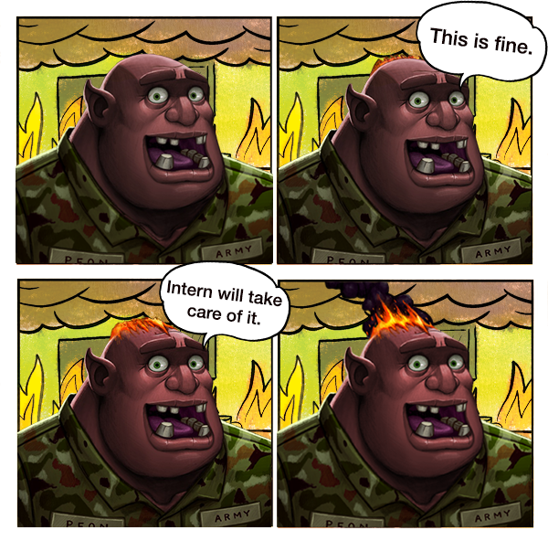 0xNasta's tweet photo. What is the intern still doing ? It's burning over here 

@peonnft #PGMI #RPPP #PeonsV2 https://t.co/hKLNlqEYrq
