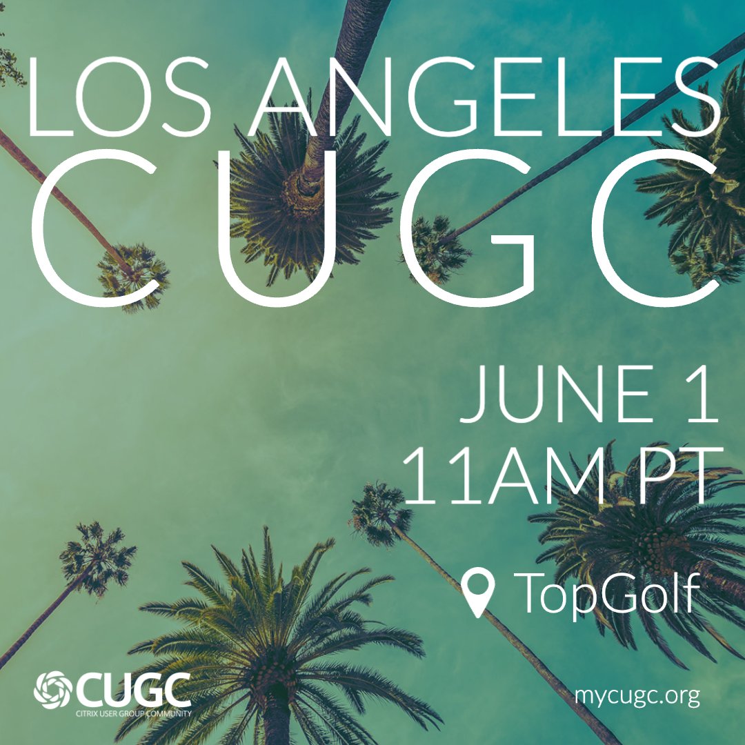 Next week: #LosAngeles #myCUGC heads to TopGolf for tech discussions with #Citrix &amp; @liquidware and good times with friends! In the area? Join us: mycugc.org/events/details…