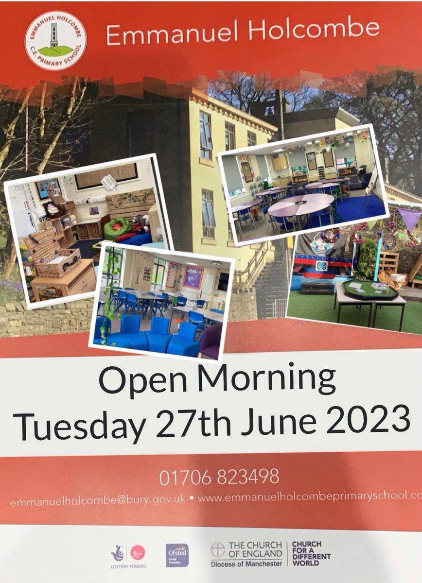 📣Attention Parents and Carers📣

Join us for our Open Morning on 27th June 2023 9.30am - 11.30am

Our staff will be available to answer any questions you may have.

No appointment needed, simply drop by and see what we have to offer!

#OpenDay #SchoolTour #DiscoverOurSchool
