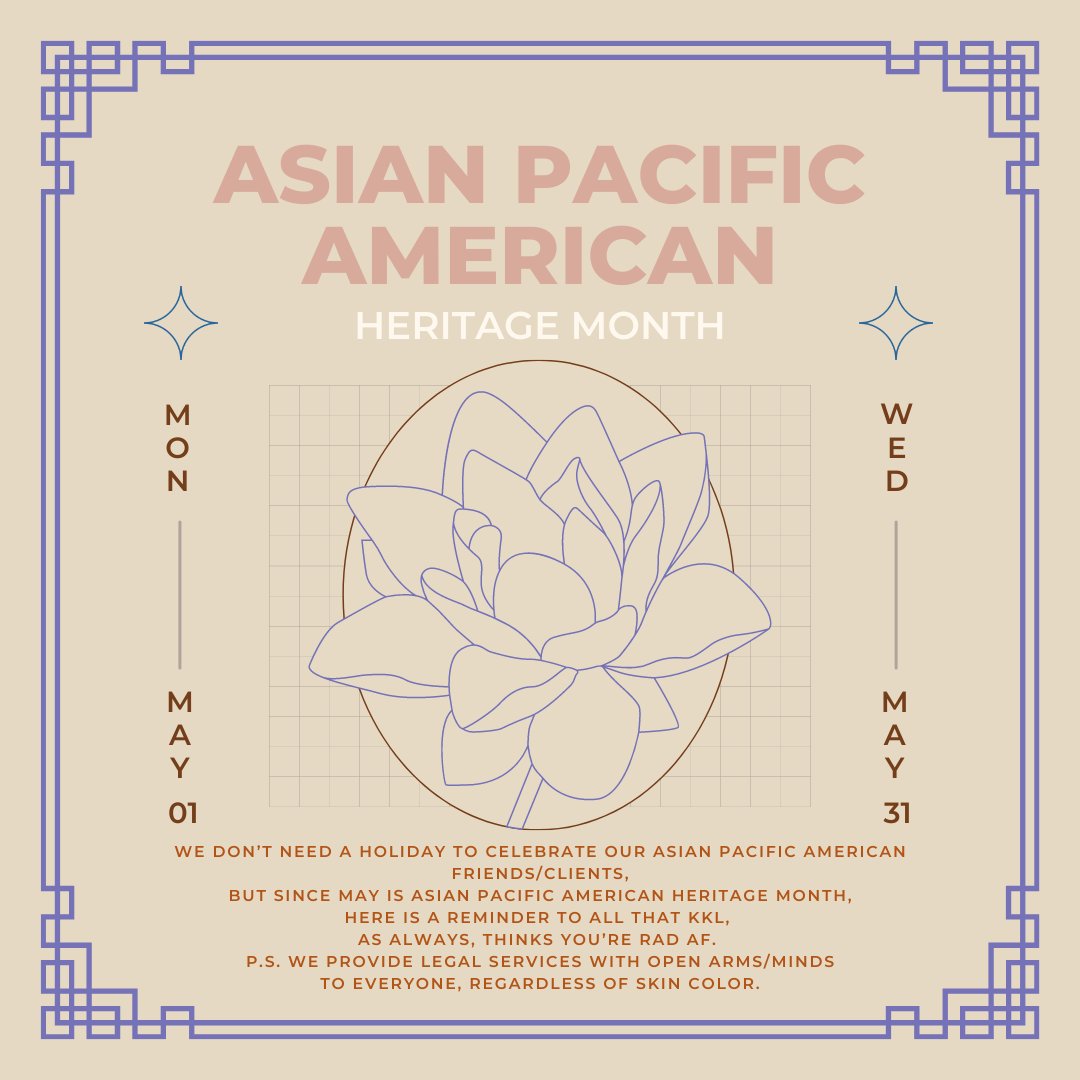 Embracing the rich tapestry of AAPI heritage this month and beyond. Celebrating diversity, unity, and progress as a law firm committed to inclusivity. #AAPIHeritageMonth #kkelsolaw
