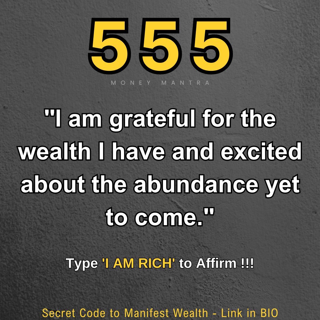 imoneymantra's tweet photo. Type 'I AM RICH' to Affirm!!! https://t.co/ZvJ9XpYXmn