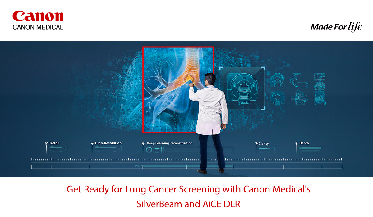 CanonMedicalANZ's tweet image. When combined with AiCE, Canon’s #DeepLearningReconstruction technology SilverBeam will give you greater diagnostic confidence and help you meet the demands of a #lungcancer screening program. 
 
Read our latest article on SilverBeam to learn more. bit.ly/3IxFX8j
