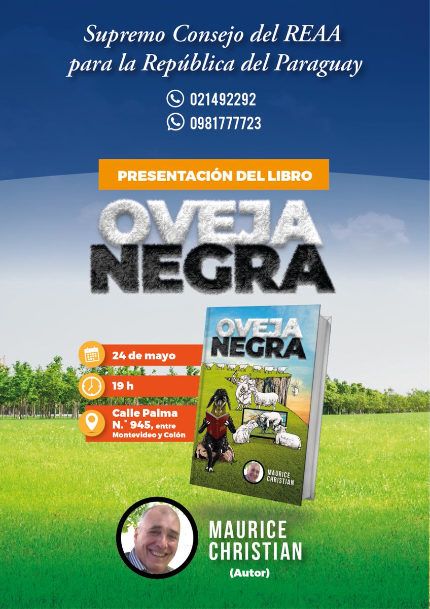 LibrosyLetrasPy's tweet photo. Desde @LibrosyLetrasPy  extendemos la invitación al acto de lanzamiento del libro "Oveja negra", obra realizada por Maurice Christian.
Libros y Letras Paraguay es la distribuidora oficial de este libro tan interesante.
Te esperamos. https://t.co/IR9nKXehzz