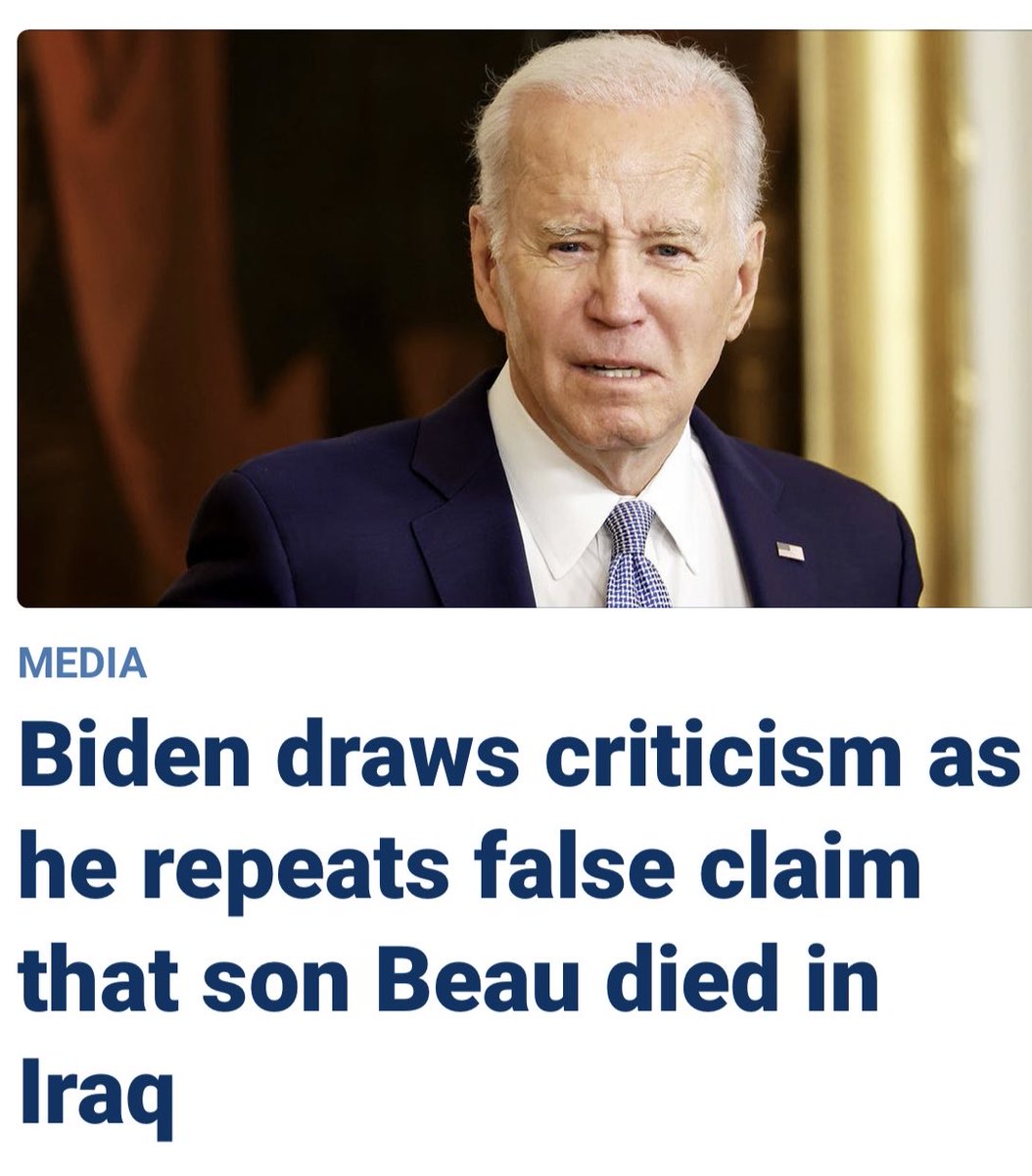 This dangerous moron ⁦@JoeBiden⁩ has no clue what truth is. His son did NOT die in Iraq as he lied multiple times. Beau Biden was in Iraq in 2009. He sadly died 2015 in the US while serving as the AG for Delaware. Lying is as natural to Biden as breathing.