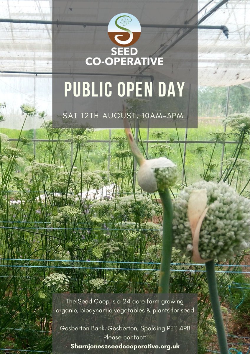 The highlight of the edible gardener's calendar - open day at the <a href="/seedcoop/">Seed Co-operative</a> 12th Aug - fascinating insights into biodynamic seed production - put it in diary
 seedcooperative.org.uk
@wraaboston <a href="/inkpotfarm/">The Inkpot</a> @AllotmentCooks <a href="/allotment9A/">My little Allotment</a> <a href="/UKGoodtoGrow/">Good to Grow</a> <a href="/melvynprior/">Melvyn Prior</a>  #lincsconnect
