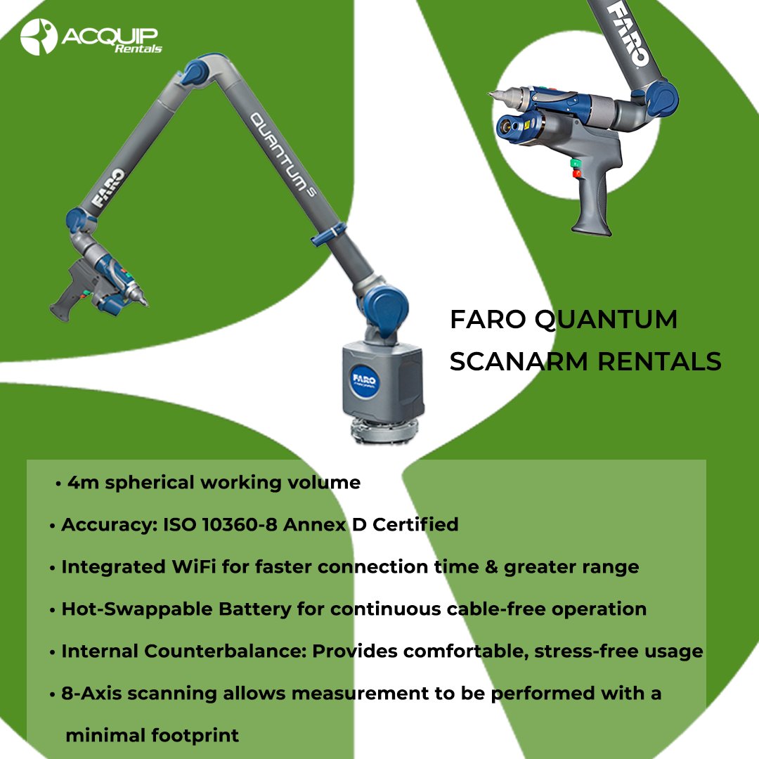 ACQUIP's tweet image. Faro Arm Rentals. Request a quote: zurl.co/FdYK or contact us directly:

(305) 538-7101

#3dInspection #3dCAD #CADdesigner #metrologyengineer #qualitymanager #qualityassurance 
#automotiveengineer #manufacturingengineer #qualityengineer #FAROArm
