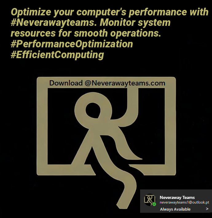 Neveraway_teams's tweet image. Optimize your computer's performance with #Neverawayteams. Monitor system resources for smooth operations. #PerformanceOptimization #EfficientComputing