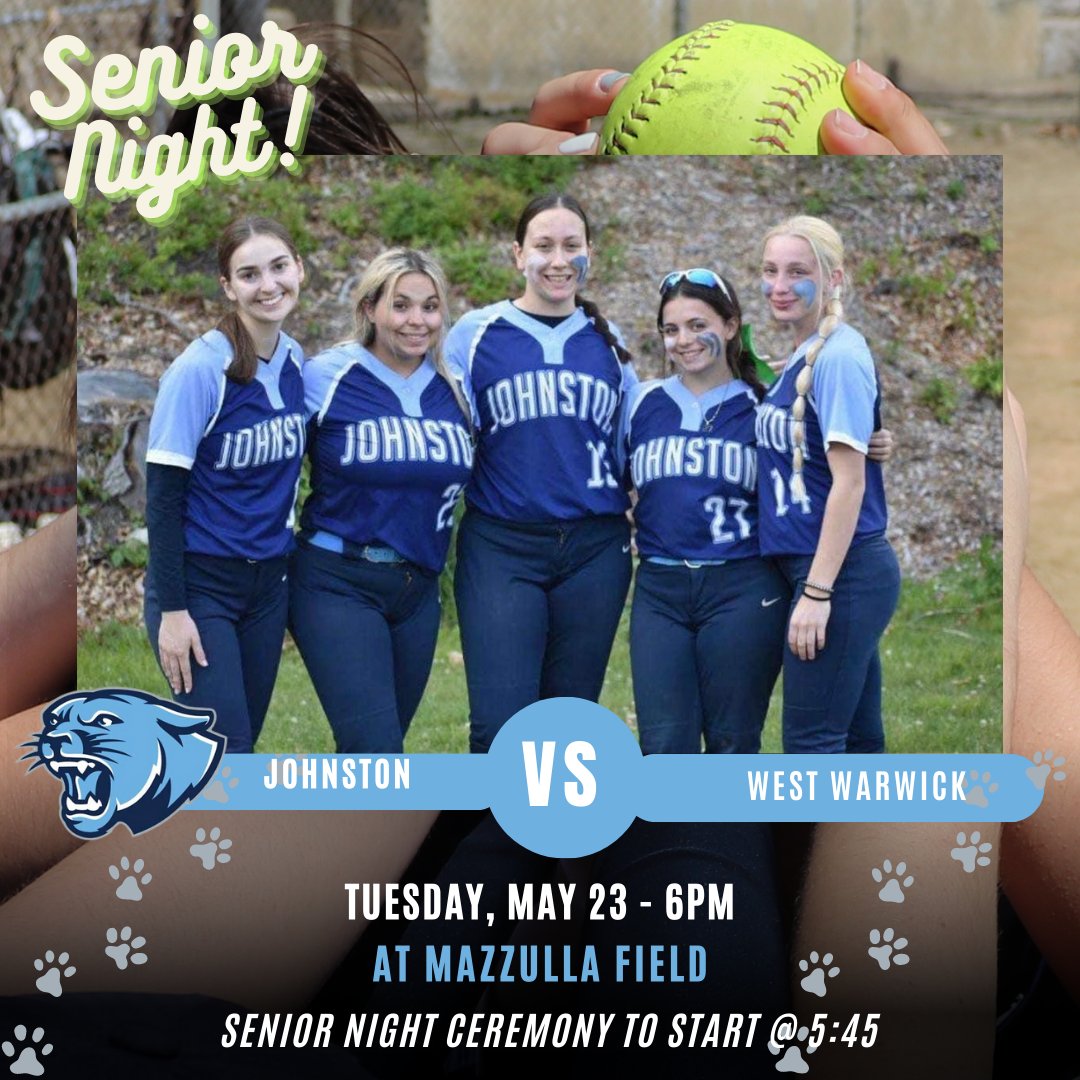 Looking forward to honoring JHS seniors Hailey Brown, Michelina Irons, Steph Bruno, Hannah Calabro and Janina Mazzulla at tonight's final home game.